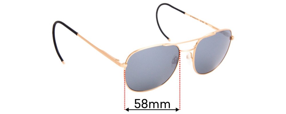 Sunglass Fix Replacement Lenses for Randolph Engineering RE FGN - 58mm Wide